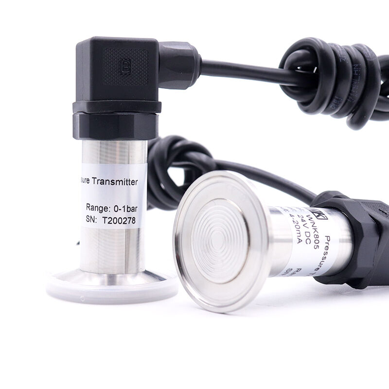 Fabrieksfoodmedicijnindustrie sanitaire spoelmembraan druksensorzender voor vloeibaar water, voedsel, melk, dranken sanitair